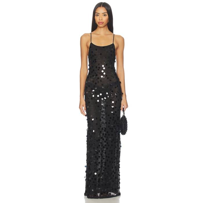 Superdown 【 Arna Maxi Dress Women Black 】 お召しもの レディース 黒いこと 黒いこと