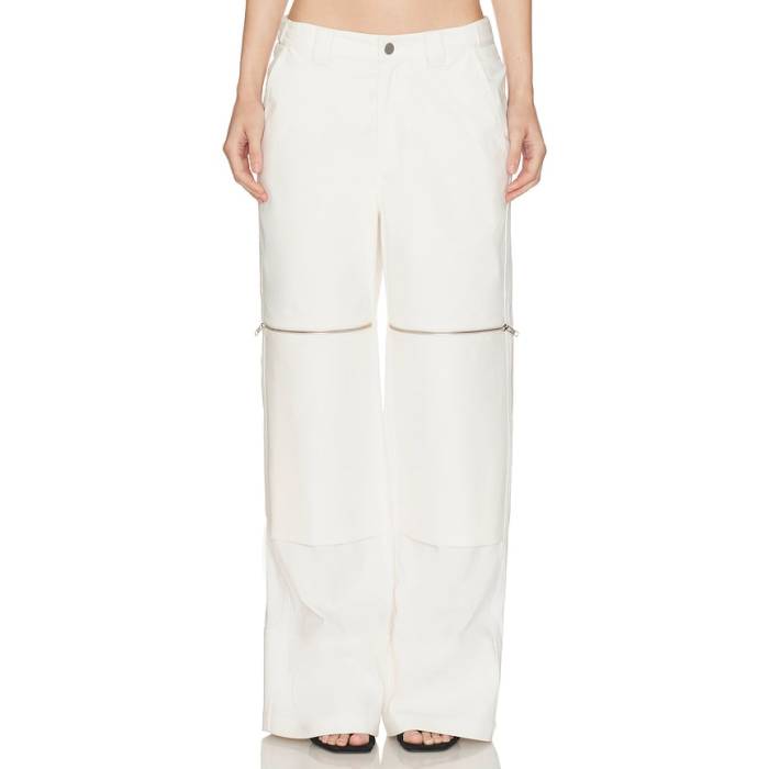 Haelo 【 Flex Waist Zip Cargo Pant Women Ivory 】 カーゴ パンツ レディース アイボリー
