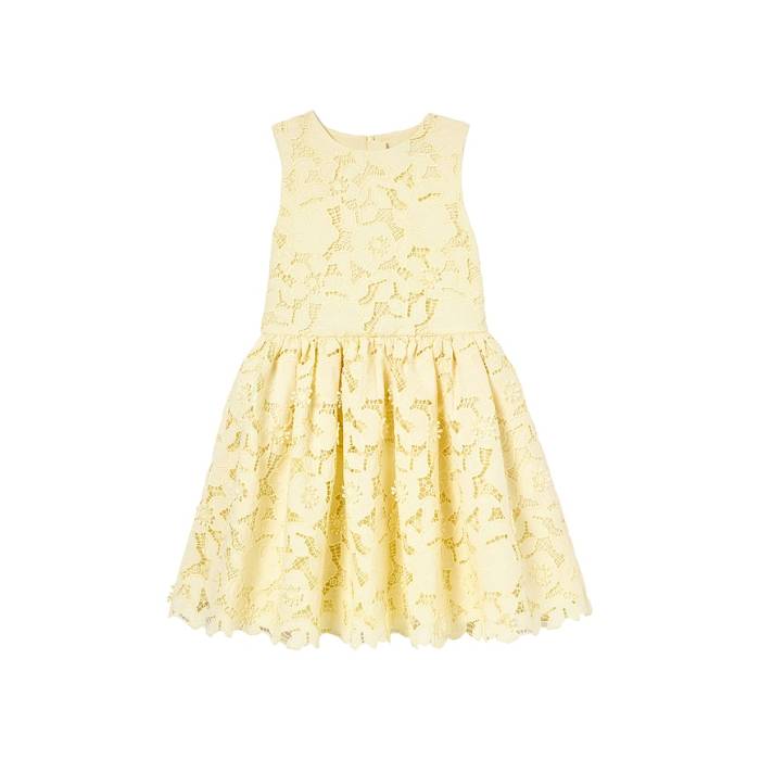 Self-Portrait 【 Kids Sleeveless Lace Dress Girls Yellow 】 Sleeveless ノンスリーブ ドレス ジュニア キッズ yellow 黄色・イエロー|スニケス
