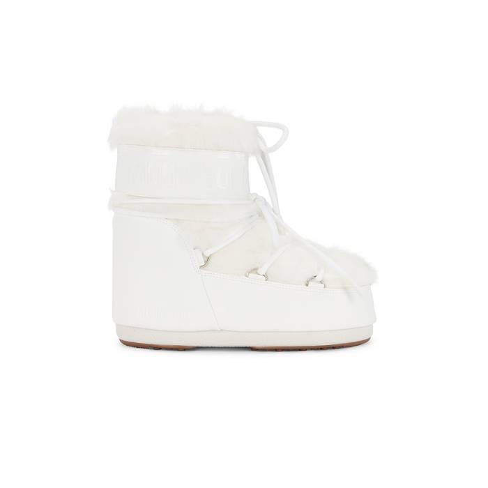 お月さまブーツ Moon Boot 【 Icon Low Faux Fur Boot Women Optical White 】 アイコン ブーツ レディース 白いこと 白いこと