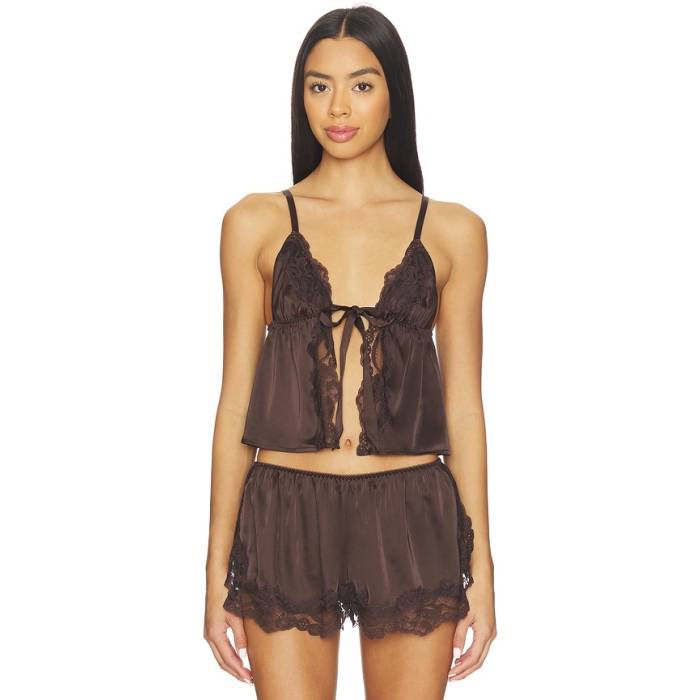 Kat The Label 【 Madeline Camisole Top Women Espresso 】 レディース