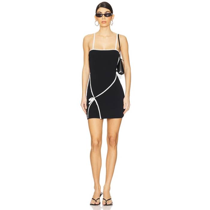 All The Ways 【 Giana Mini Dress Women Black \u0026Amp; White 】 ドレス レディース 黒色 ブラック 白色 ホワイト
