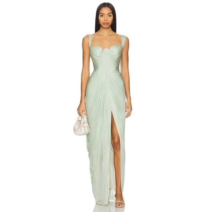 Maria Lucia Hohan 【 X Revolve Anais Dress Women Aqua 】 御召しもの レディース アクア