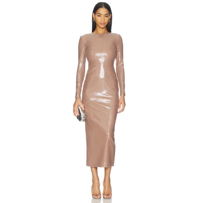 Alex Perry 【 Long Sleeve Dress Women Mocha 】 Sleeve 衣袂 御召しもの レディース