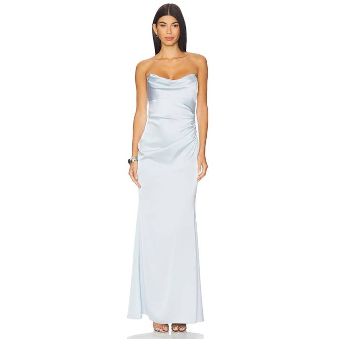 Katie May 【 X Revolve Taylor Gown Women Celestial Blue 】 レディース 青味 青み