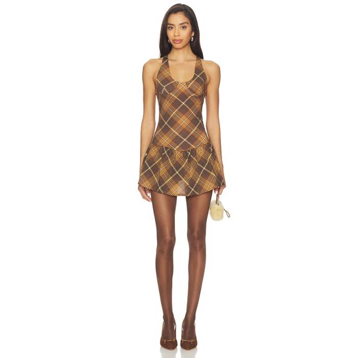 Miaou 【 Alice Dress Women Chocolate Plaid 】 ドレス レディース｜スニケス