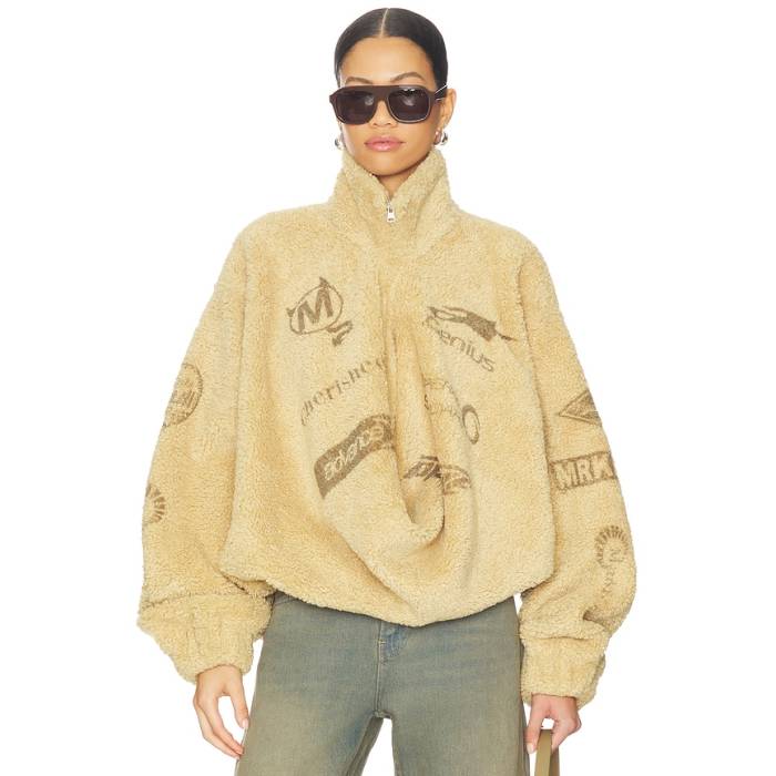 Marrknull 【 Draped Fleece Jacket Women Brown 】 フリース Jacket 上衣 レディース 赤銅色 赤銅色