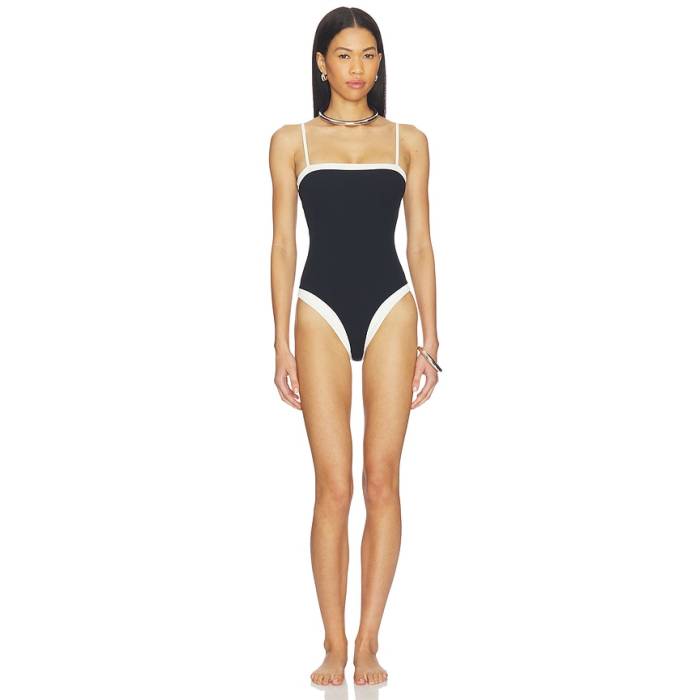 Lspace 【 Tess One Piece Women Black \u0026Amp; Cream 】 レディース 黒いこと 黒いこと 皮膚軟化剤