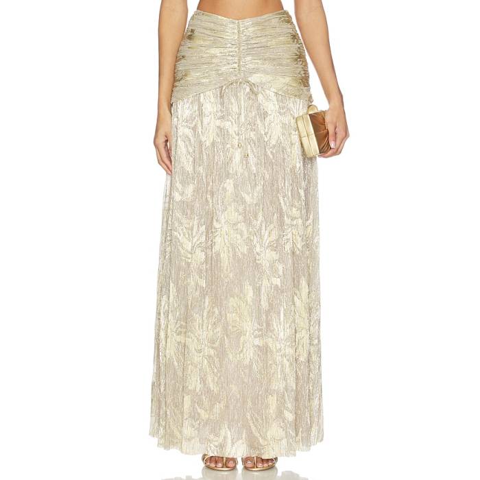 Patbo 【 Golden Dust Lurex Maxi Skirt Women Gold 】 レディース ゴールド