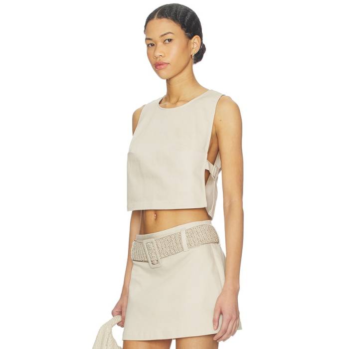 My Beachy Side 【 Alba Denim Top Women Stone 】 ジーンズ レディース