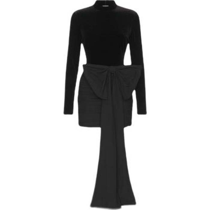 Rotate 【 Velvet Bow Mini Dress Women Black 】 御召しもの レディース 黒いこと 黒いこと