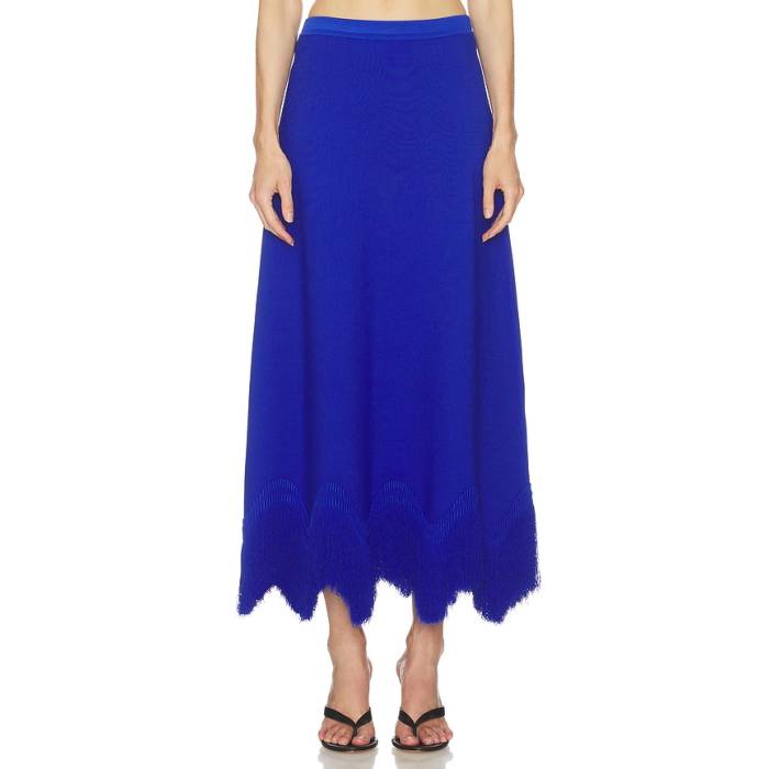 ウラ・ジョンソン Ulla Johnson 【 Paulina Knit Fringe Skirt Women Cobalt 】 編み物 レディース