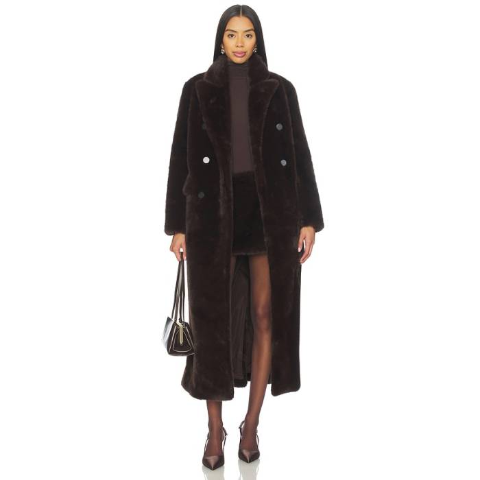 Susanna Chow 【 Yvonne Faux Fur Coat Women Brown 】 レディース 赤銅色 赤銅色