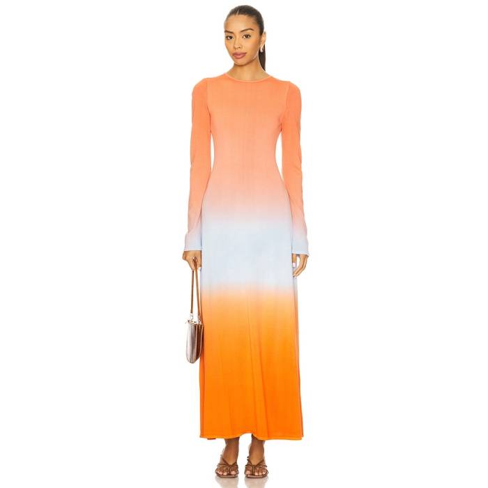 Solid \u0026 Striped 【 The Dora Dress Women Ombre Peachy Keen 】 お召しもの レディース