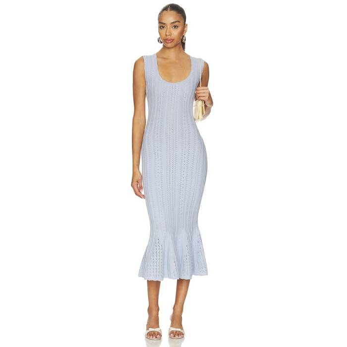Loveshackfancy 【 Tayleen Dress Women Moonwash 】 御召しもの レディース