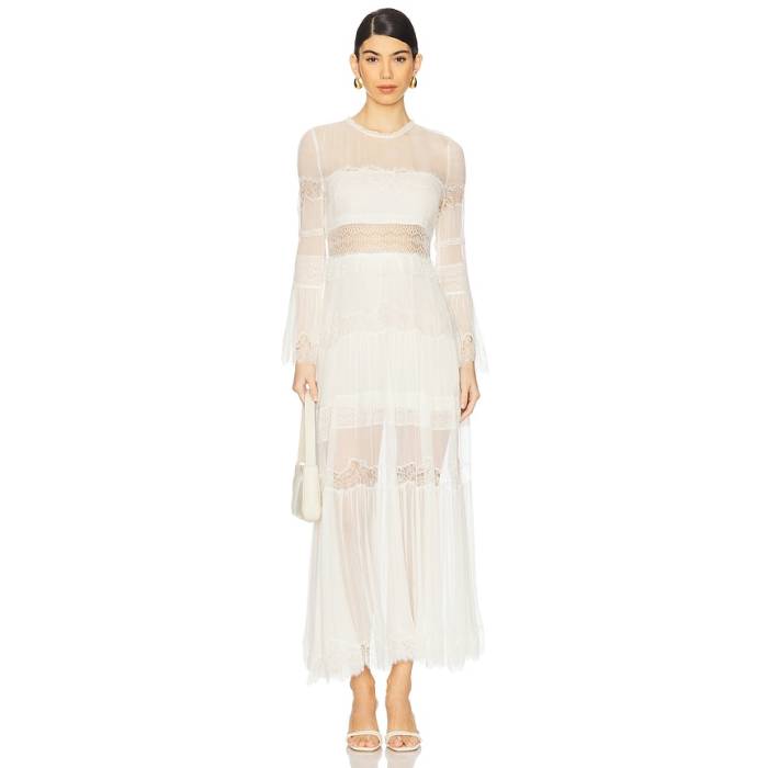 Loveshackfancy 【 Rosney Dress Women Ivory 】 お召しもの レディース 象牙色 ドレス-レディースファッション