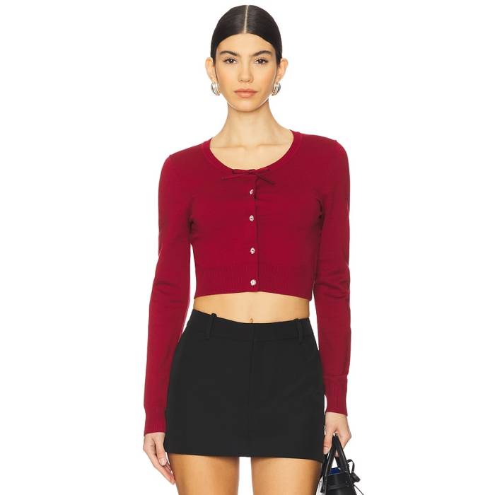 Nana Jacqueline 【 Audrina Cardigan Women Red 】 ジレー レディース Red 赤・赤いこと