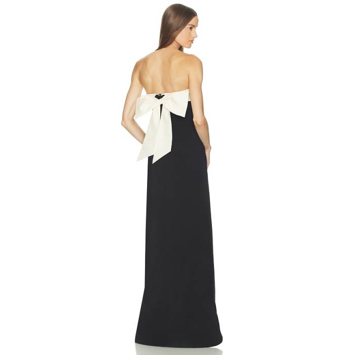 Camila Coelho 【 Lya Gown Women Black \u0026Amp; Ivory 】 レディース 黒いこと 黒いこと 象牙色