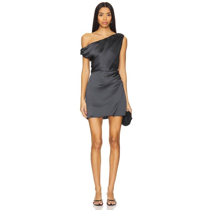 ショウミーユアムームー Show Me Your Mumu 【 Jodie Mini Dress Women Gunmetal Hammered Satin 】 ドレス レディース サテン｜スニケス