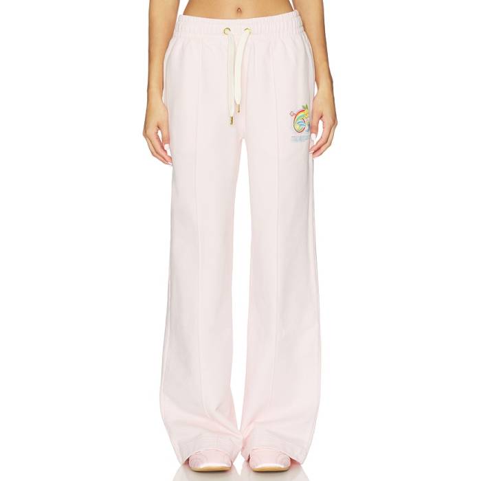 カサブランカ Casablanca 【 Manga Tennis Ball Printed Open Hem Jogger Women Pale Pink 】 庭球 ジョガーパンツ レディース pink サクラ色