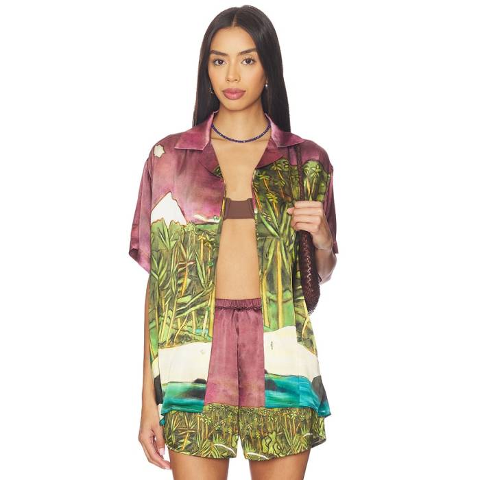 Donde Esteban 【 La Sierra Silk Shirt Women Multi 】 天使の都市 レディース