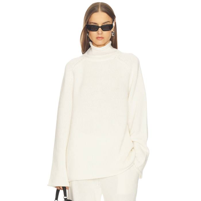 Srg 【 Sukki Cashmere Oversized Turtleneck Women Cream 】 レディース 皮膚軟化剤