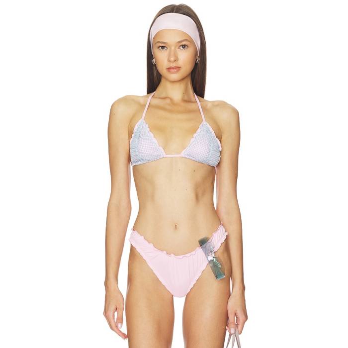 Frankies Bikinis 【 Isla Chiffon Bikini Top Women Gingham Ribbon 】 レディース|スニケス