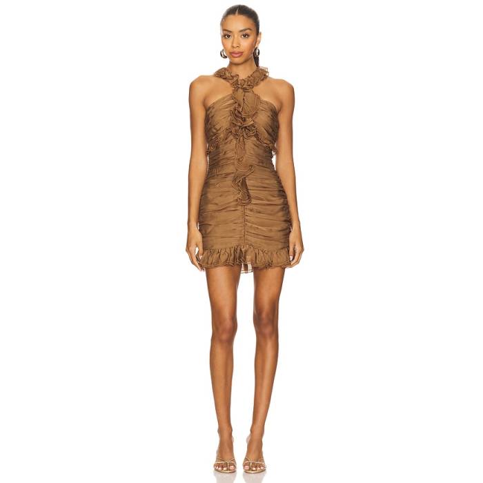 Ronny Kobo 【 Ria Dress Women Praline 】 御召しもの レディース