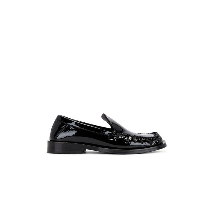 ジ・アティコ The Attico 【 Charles Loafer Women Black 】 置き目毛革 シューズ レディース 黒いこと 黒いこと