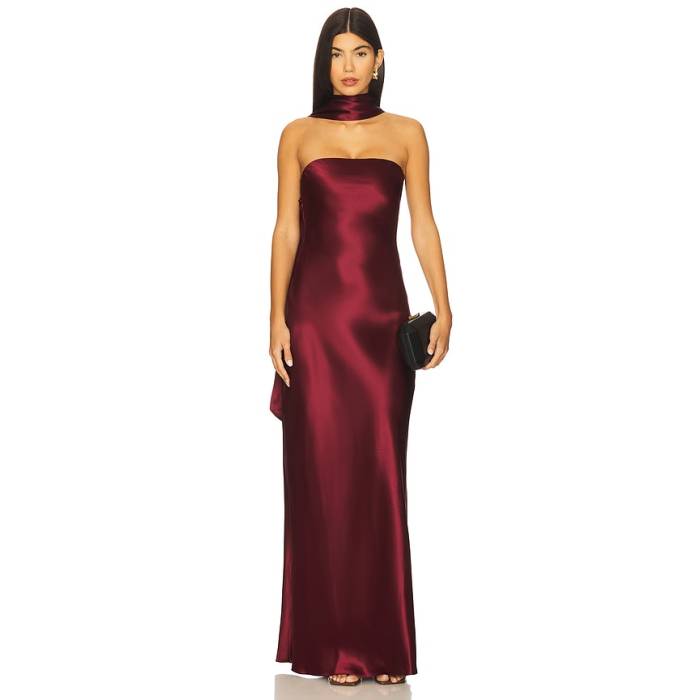 Misha 【 The Lilia Satin Dress Women Port 】 繻子 お召しもの レディース