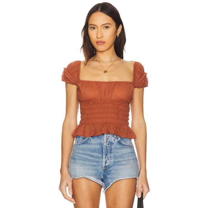フリーピープル Free People 【 Sweet On You Crop Women Maple Syrup 】 Crop クロップ レディース トップス-タンクトップ-レディースファッション