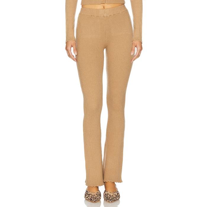 Frankies Bikinis 【 X Bella Hadid Texas Ribbed Knit Pant Women Caramel 】 テキサス ニット パンツ レディース｜スニケス