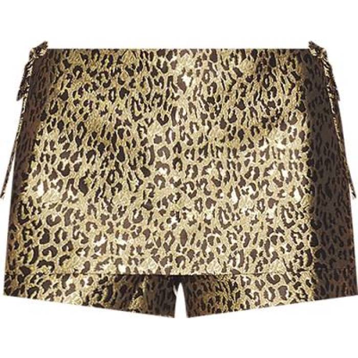 アマンダアプリチャード Amanda Uprichard 【 X Revolve Deserae Skort Women Black Gold 】 レディース 黒いこと 黒いこと ゴールド ボトムス-レディースファッション
