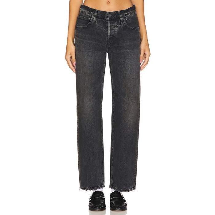 Moussy Vintage 【 Iona Straight Jeans Women Black 】 ジーンズ レディース 黒色 ブラック