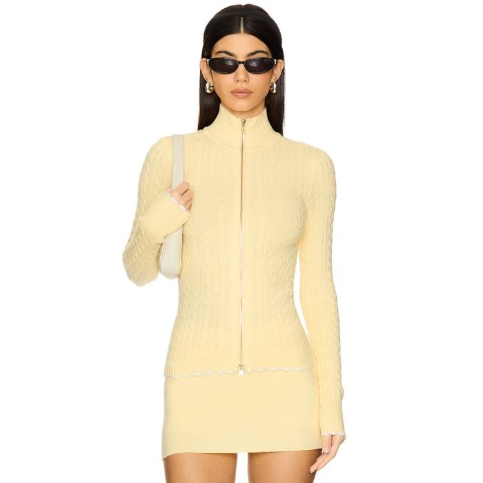 Frankies Bikinis 【 Carter Cable Knit Sweater Women Vanilla Sugar 】 編み物 調教師 レディース