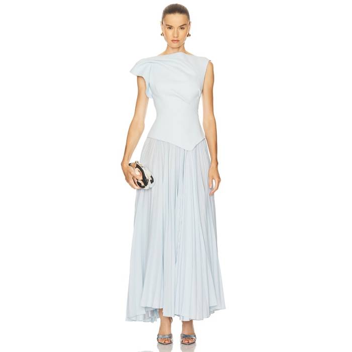 Acler 【 Cornmore Midi Dress Women Powder Blue 】 御召しもの レディース 青碧 青碧