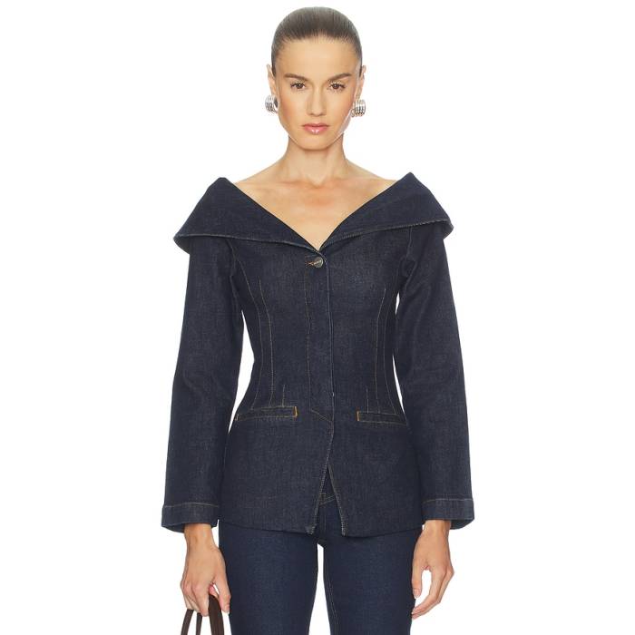 Aligne 【 Denim Blazer Women Indigo 】 ジーンズ ブレイザー レディース 藍色・インディゴ