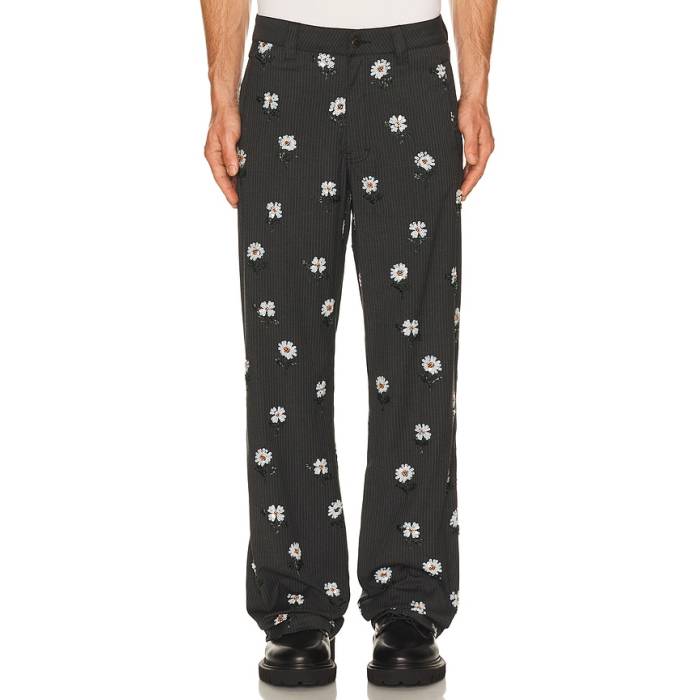 Honor The Gift 【 Flowers Beaded Pant Men Black 】 ズボン下 メンズ 黒いこと 黒いこと