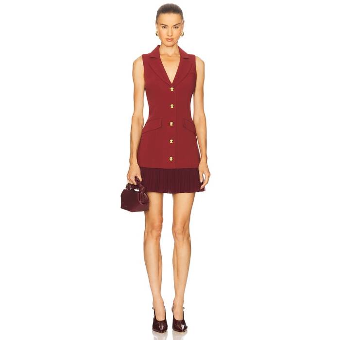 Cinq A Sept 【 Regan Dress Women Wineberry \u0026Amp; Wineberry 】 御召しもの レディース