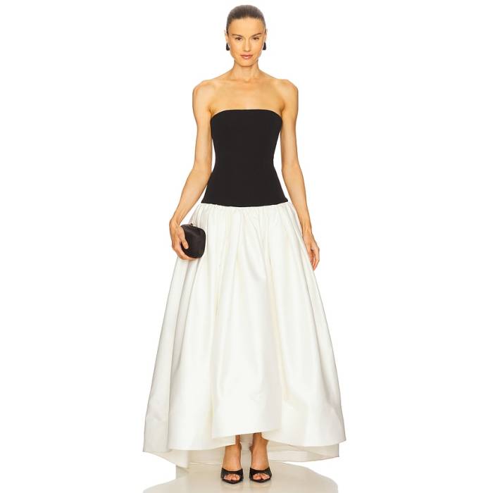 Bronx And Banco 【 Arlo Strapless Dress Women Black \u0026Amp; White 】 御召しもの レディース 黒いこと 黒いこと 白いこと 白いこと