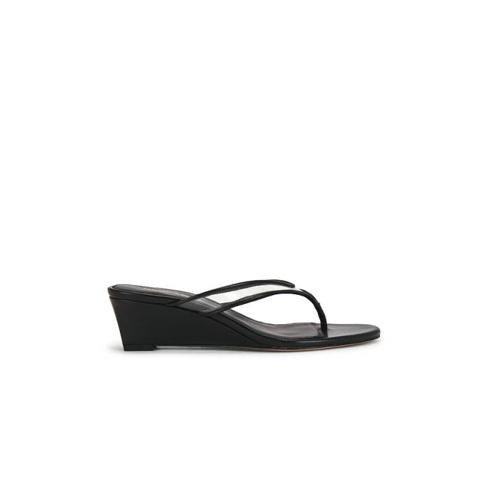 Veronica Beard 【 Clea Wedge Sandal Women Clear \u0026Amp; Black 】 ウェッジ レディース 黒いこと 黒いこと