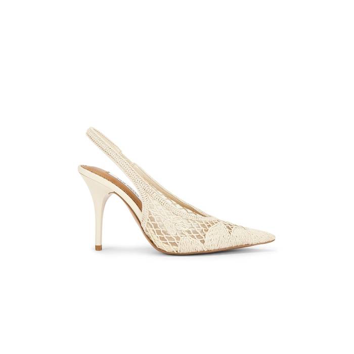 スティーブマデン Steve Madden 【 Andromeda Crochet Pump Women Bone 】 揚水機 レディース