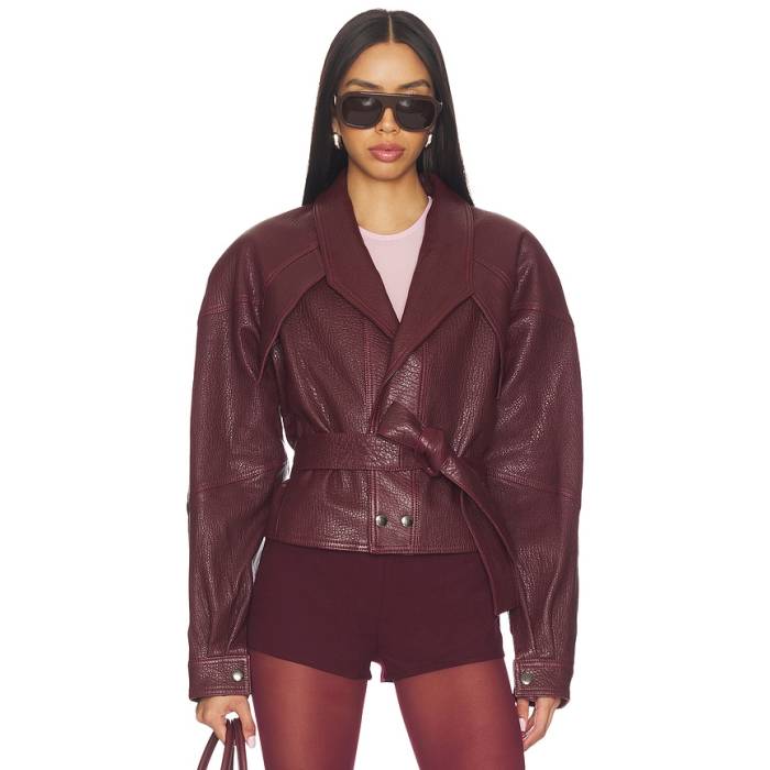 Manokhi 【 Karo Jacket Women Burgundy 】 Jacket 上衣 レディース ぶどう酒色・バーガンディー