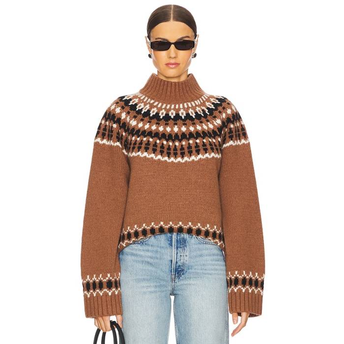 Eaves 【 Cait Fair Isle Sweater Women Brown Multi 】 調教師 レディース 赤銅色 赤銅色
