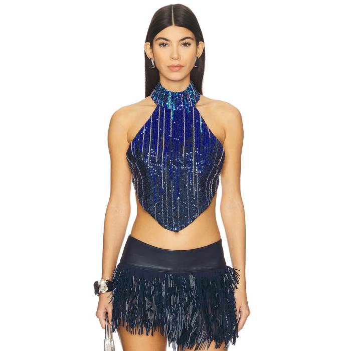 Mariandree Gaitan 【 Joyce Top Women Blue Gradient 】 レディース 青碧 青碧
