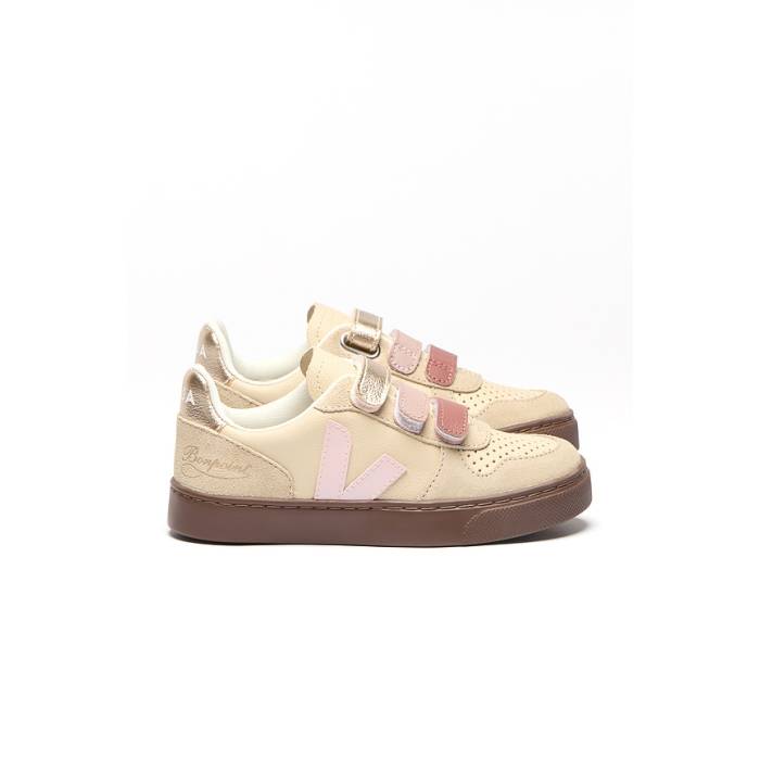 ヴェジャ Veja 【 X Bonpoint Junior Small V-10 Sneaker Girls Areia Petale 】 靴 スニーカー お坊っちゃん キッズ