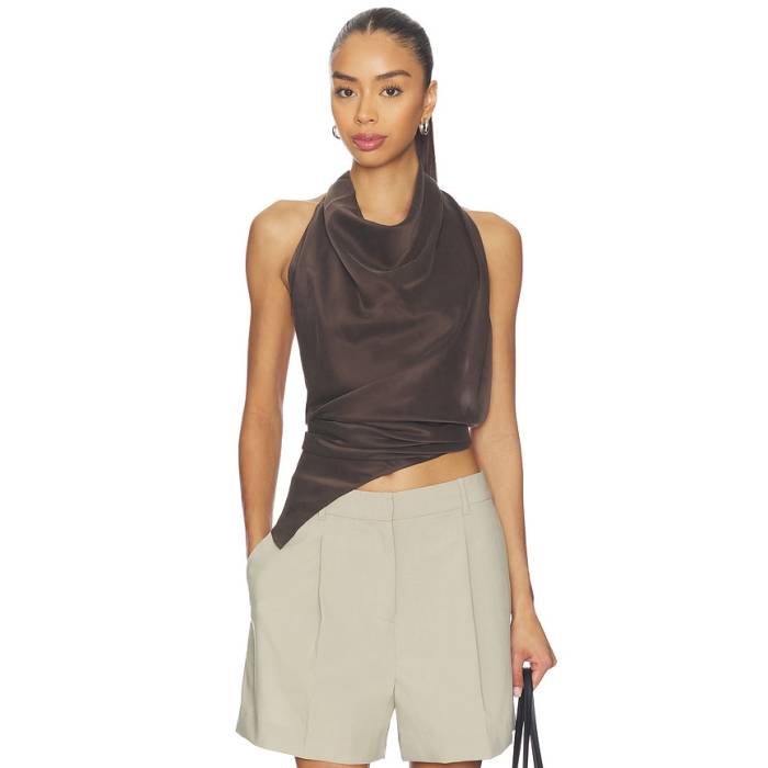 Eaves 【 Frida Silk Top Women Ganache 】 レディース