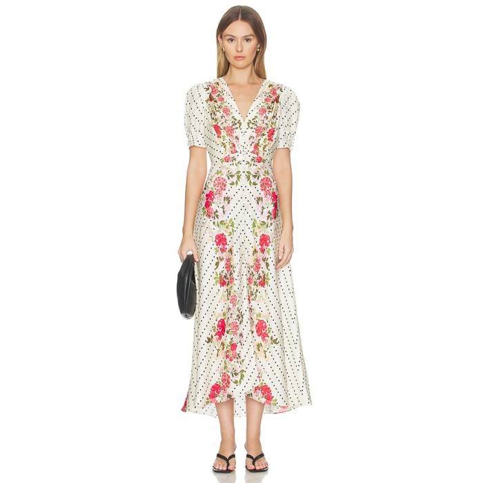 Saloni 【 Lea Long Dress Women Rouge Polka Dot 】 ドレス レディース｜スニケス 123,400円