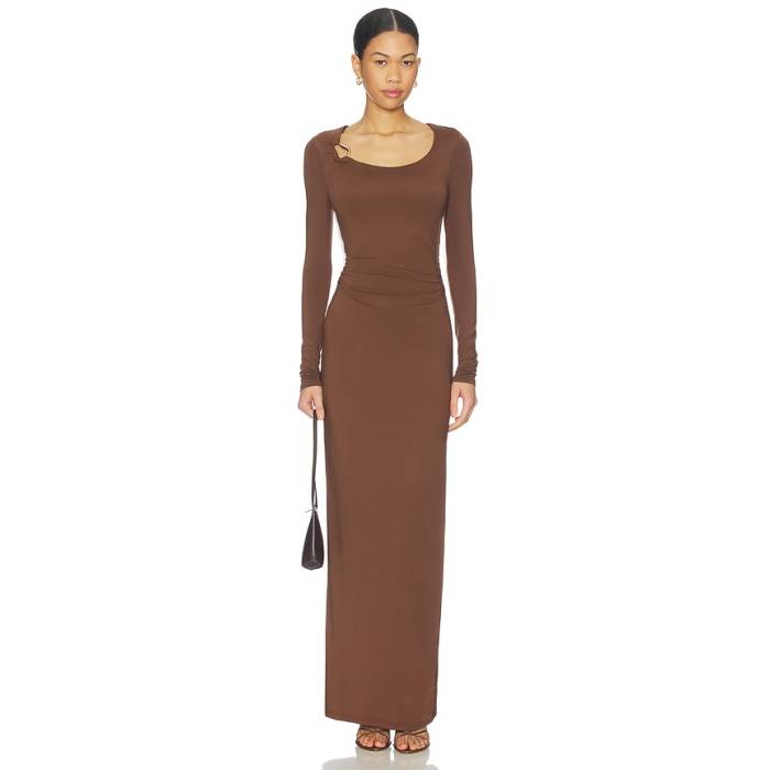 Sndys 【 Ashley Scoop Neck Maxi Dress Women Mocha 】 ドレス レディース｜スニケス