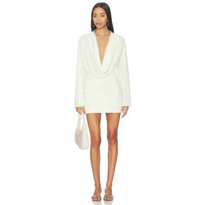 Sndys 【 Yolanda Long Sleeve Mini Dress Women Off White 】 Sleeve 衣袂 御召しもの レディース 白いこと 白いこと